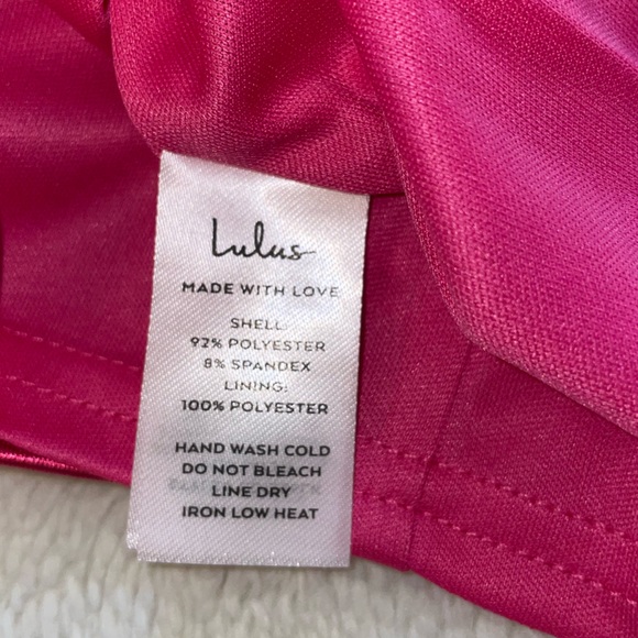 Lulus Flirtatious Energy Pink Satin One-Shoulder Bodycon Mini Dress - Picture 4 of 9